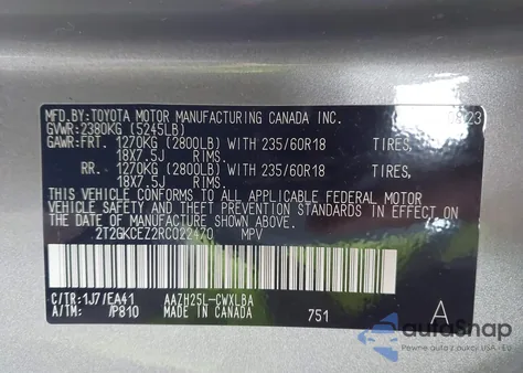 2024 Lexus Nx 350H Premium z USA, uszkodzony, nr VIN 2T2GKCEZ2RC022470